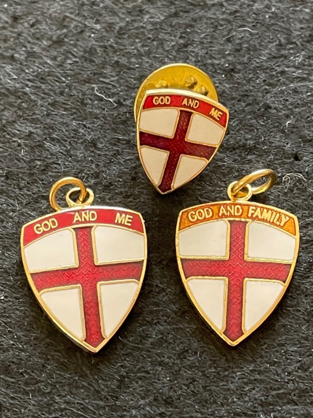 Girl Scouts GS PRAY Program God & Me God & Family Religious Pin Charms
